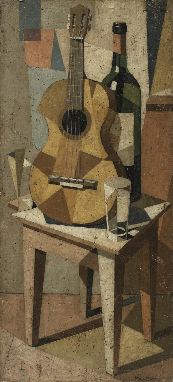 Cubist Guitar Still Life