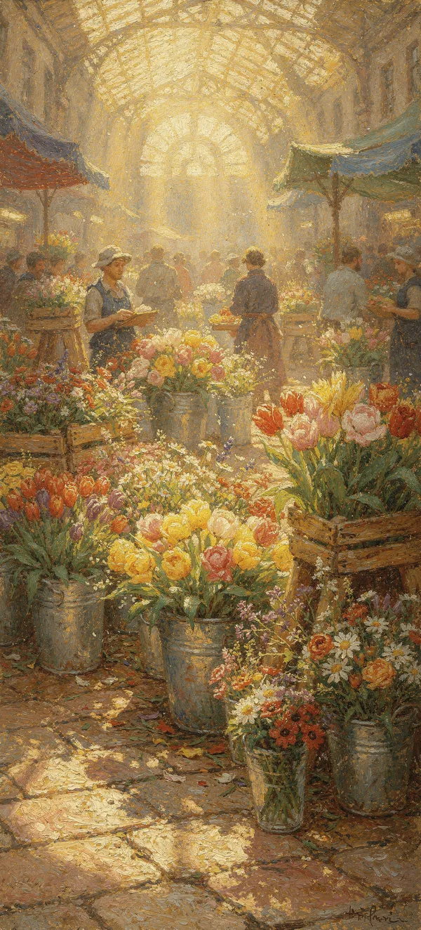 Impressionist Flower Market