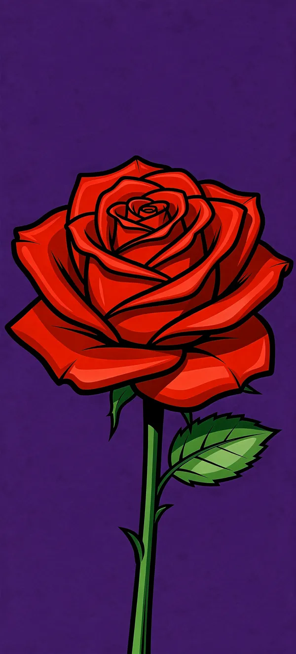 Pop Art Rose Crimson
