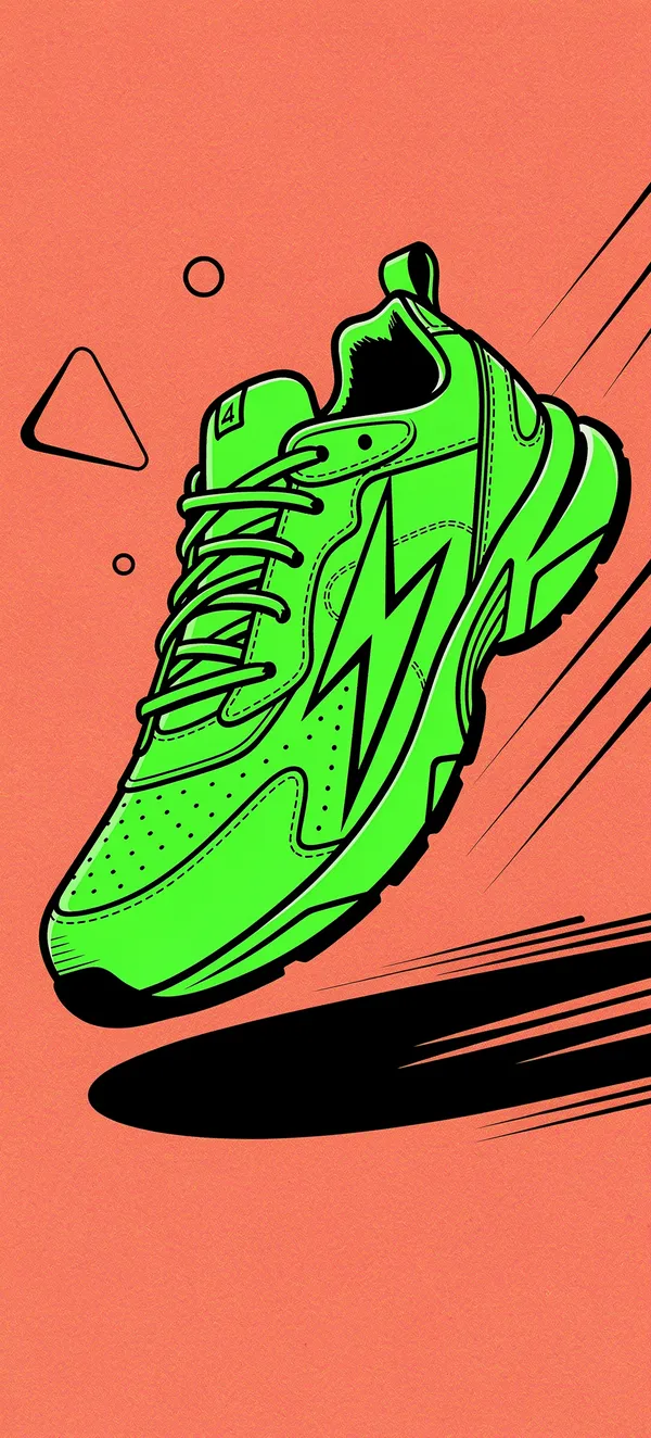 Neon Green Pop Art Sneaker