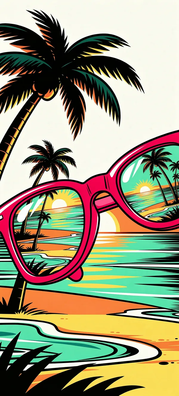 Tropical Pop Art Sunglasses