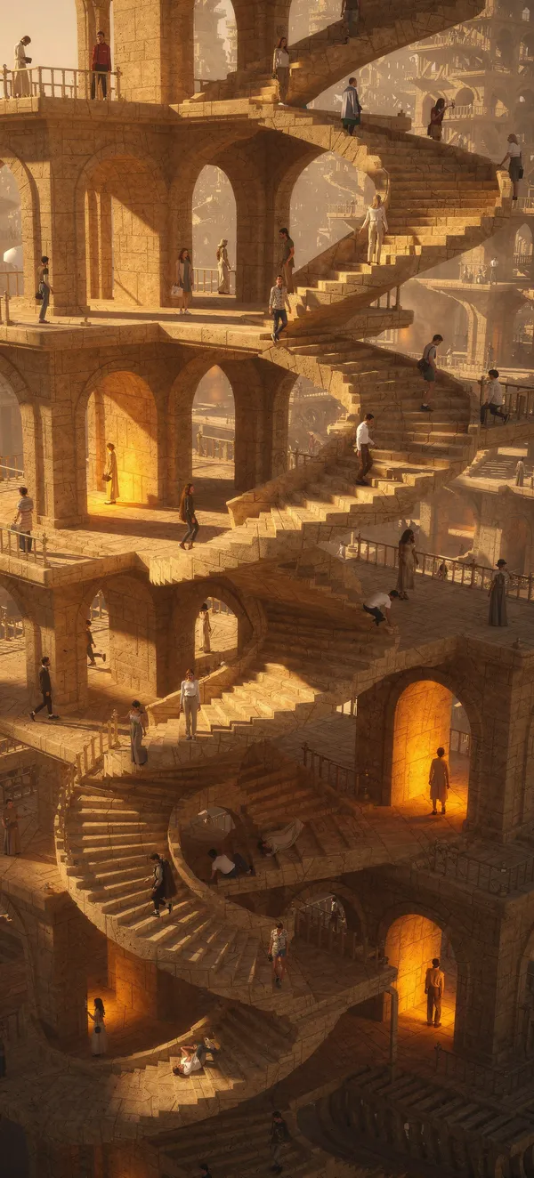Surreal Impossible Staircase