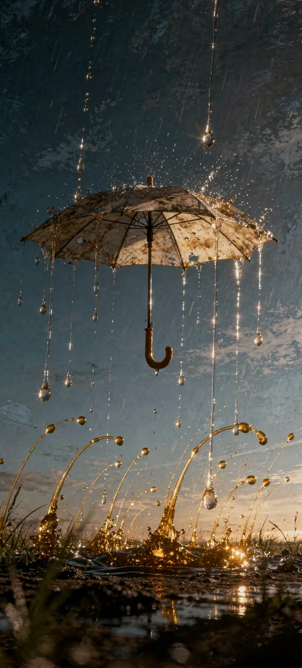 Surrealist Upward Rain Umbrella