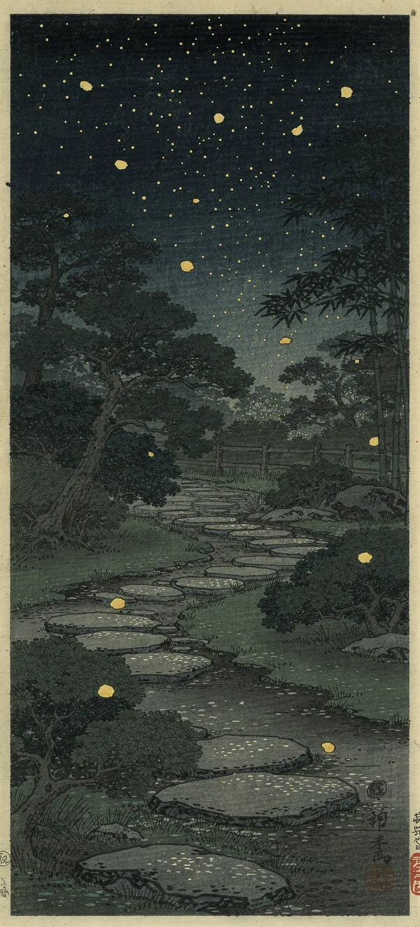 Ukiyo-e Firefly Night