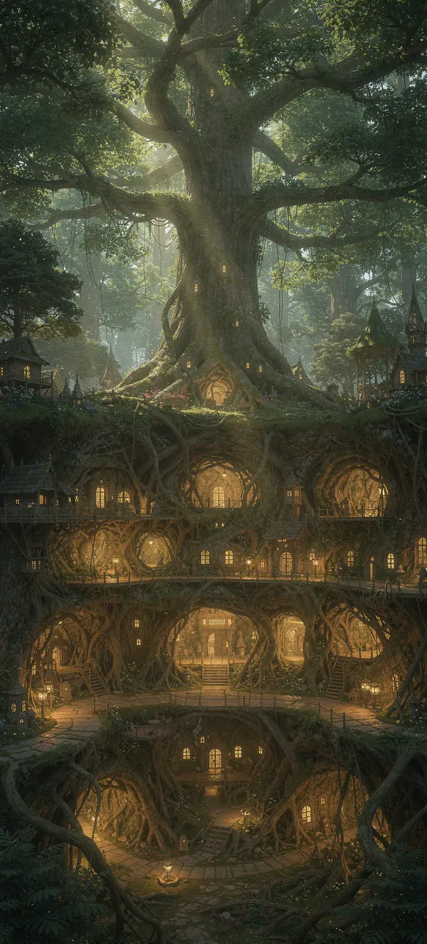 Underground City Tree Roots