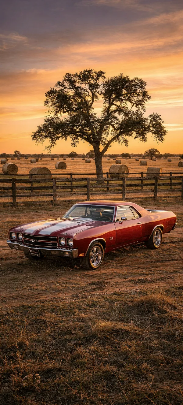 1970 Chevrolet El Camino SS Cranberry Red