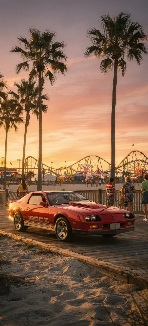 Chevrolet Camaro IROC-Z Beach Sunset