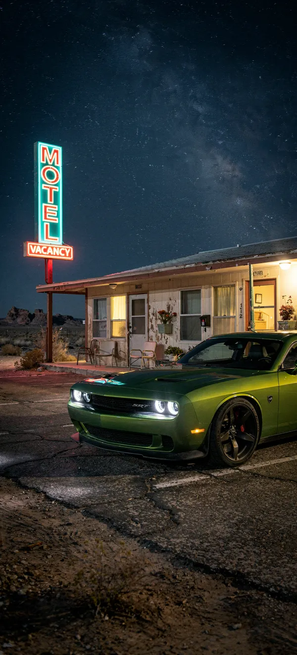 Dodge Challenger Route 66 Night