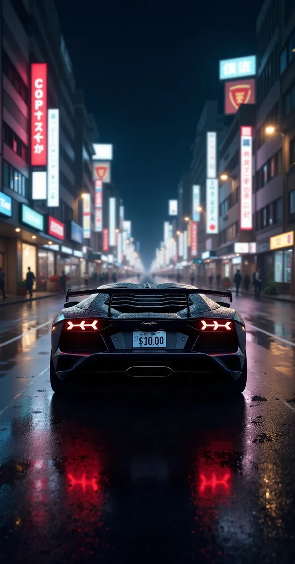 Lamborghini Aventador SVJ Night Tokyo