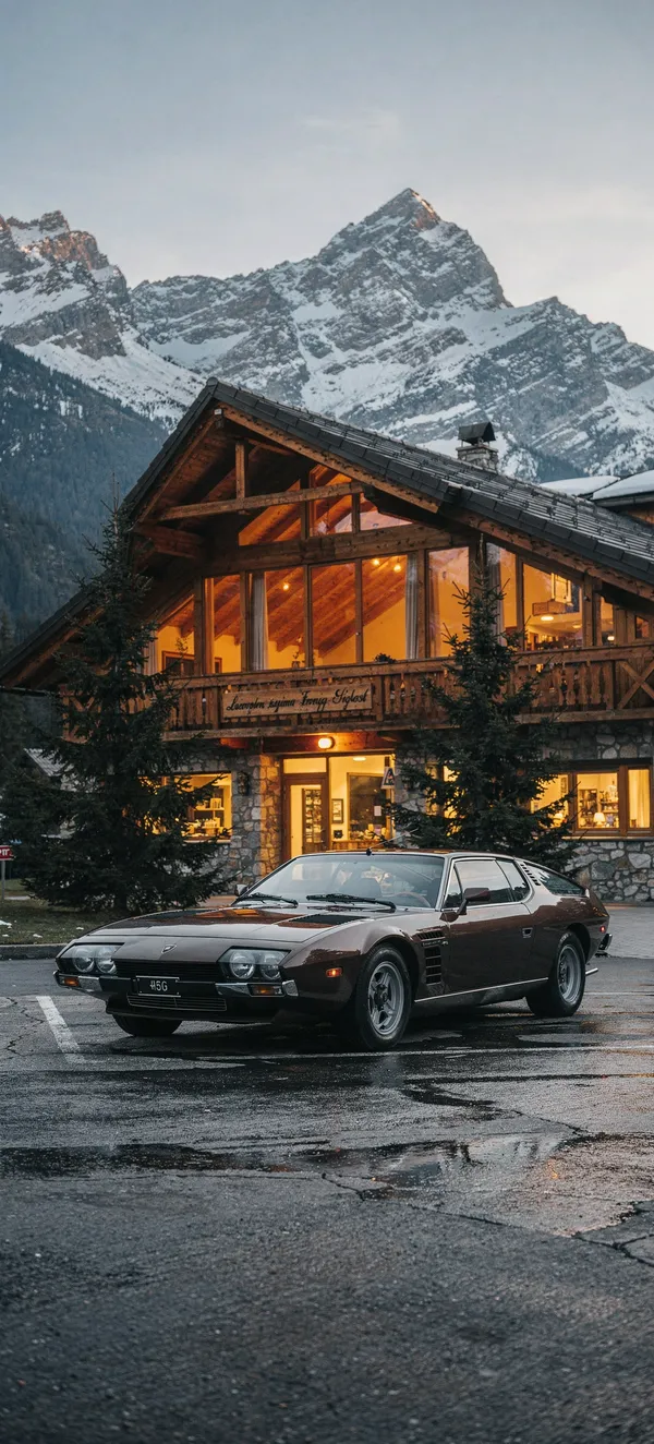 Vintage Lamborghini Espada Mountain Lodge