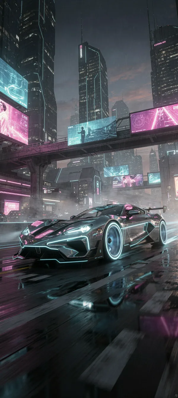 Cyberpunk Racing Car