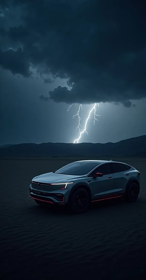 Tesla Cybertruck Lightning Storm