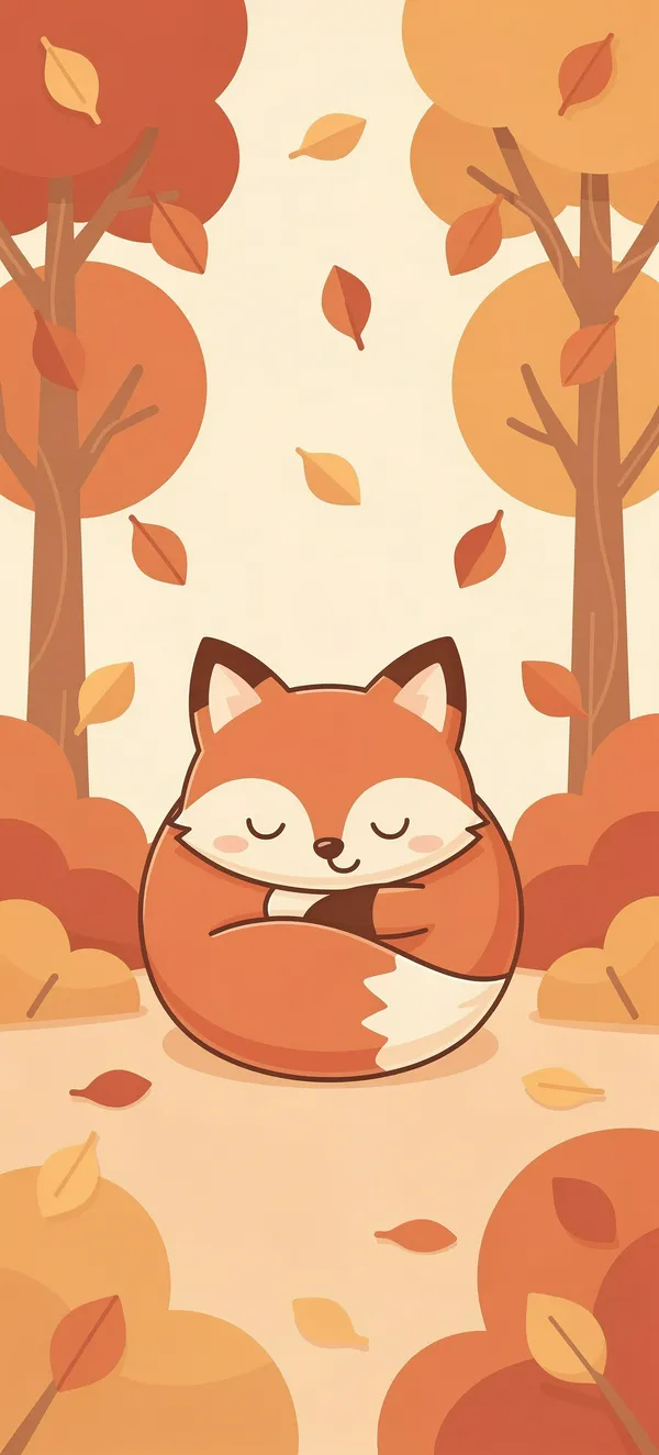 Cute Fox Autumn Forest