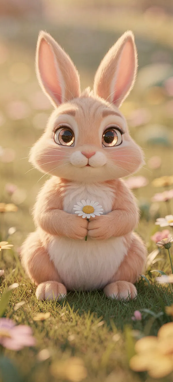 Fluffy Bunny Daisy Meadow