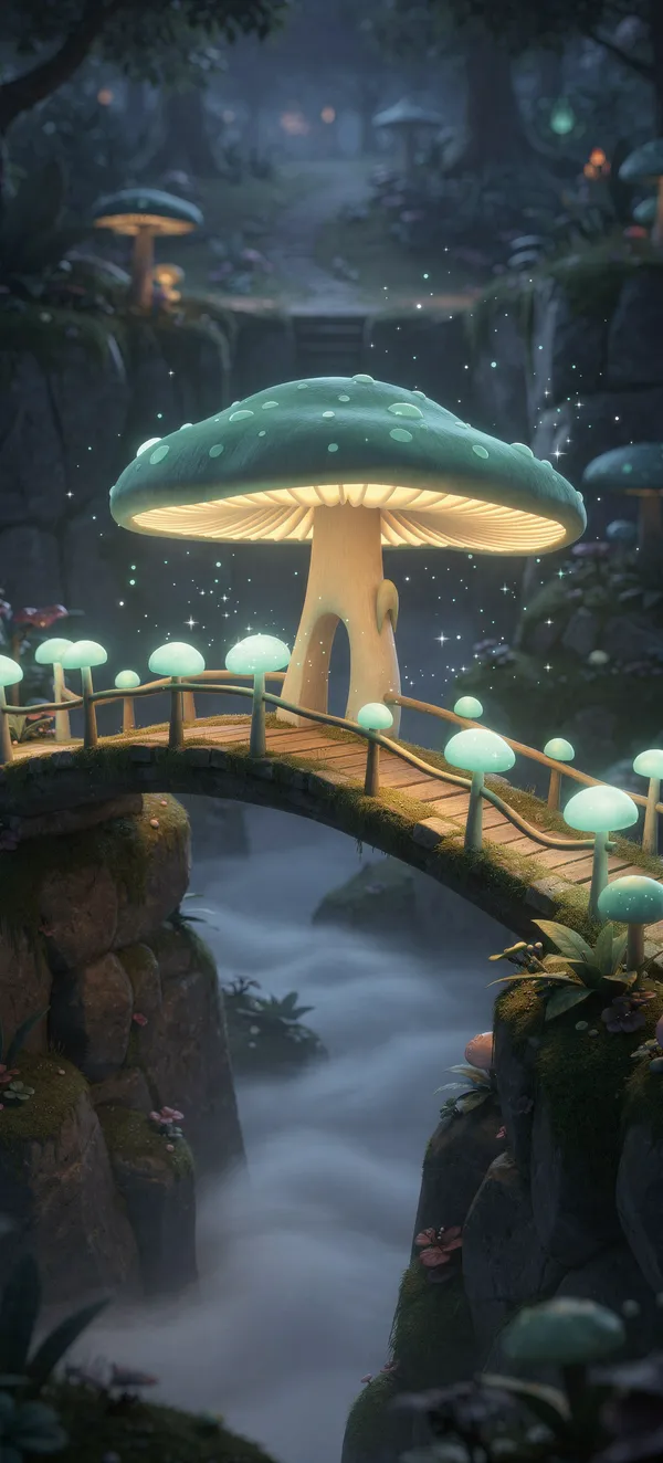 Glowing Mushroom Bridge