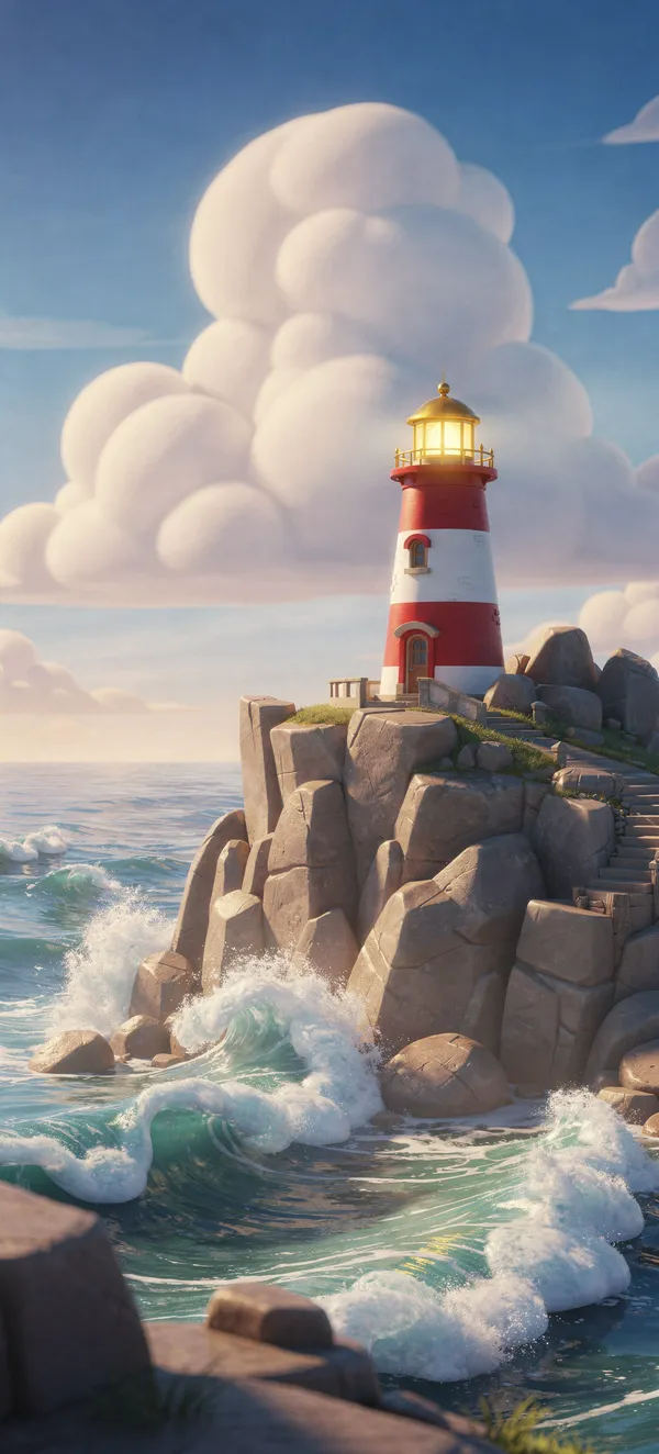 Pixar Lighthouse Seascape
