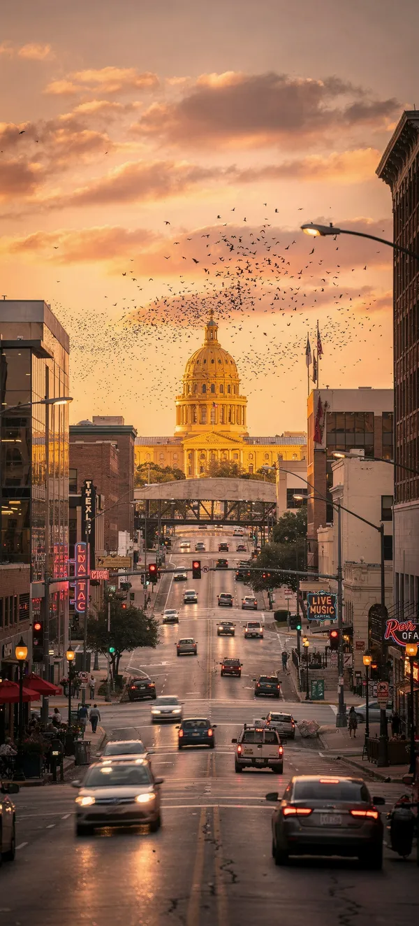 Austin Congress Sunset