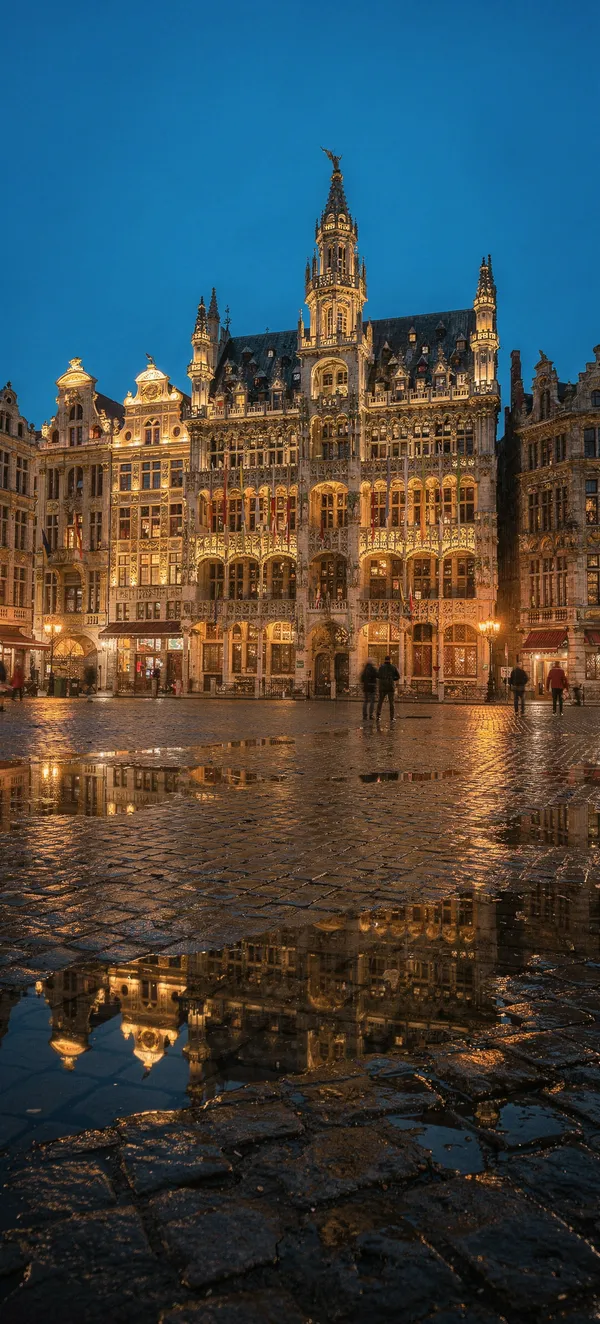 Brussels Grand Place Evening
