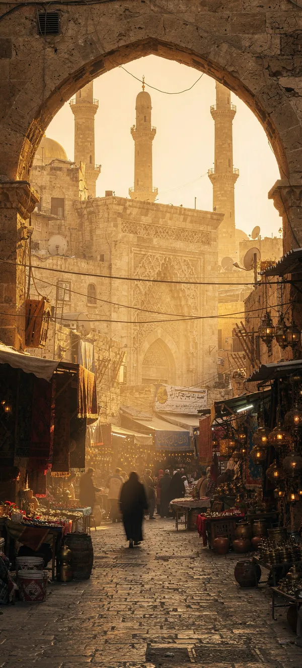 Damascus Golden Hour Cityscape