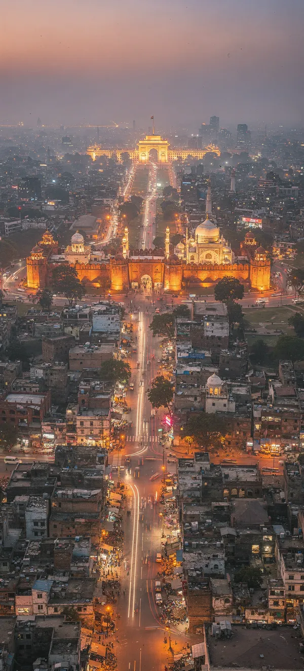 Delhi Dusk Cityscape