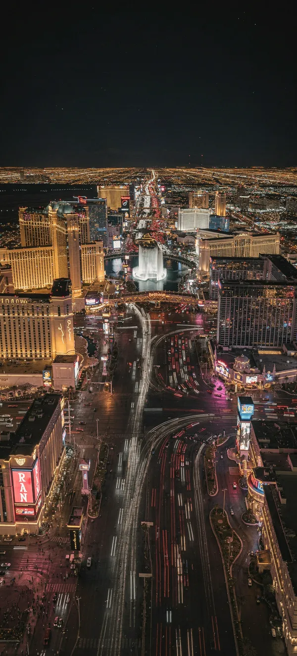 Las Vegas Strip Night Aerial