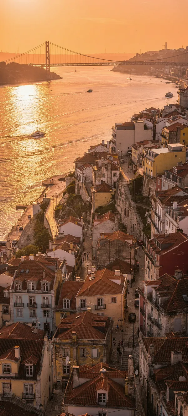 Lisbon Sunset Aerial