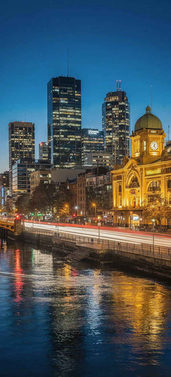 Melbourne Skyline Blue Hour