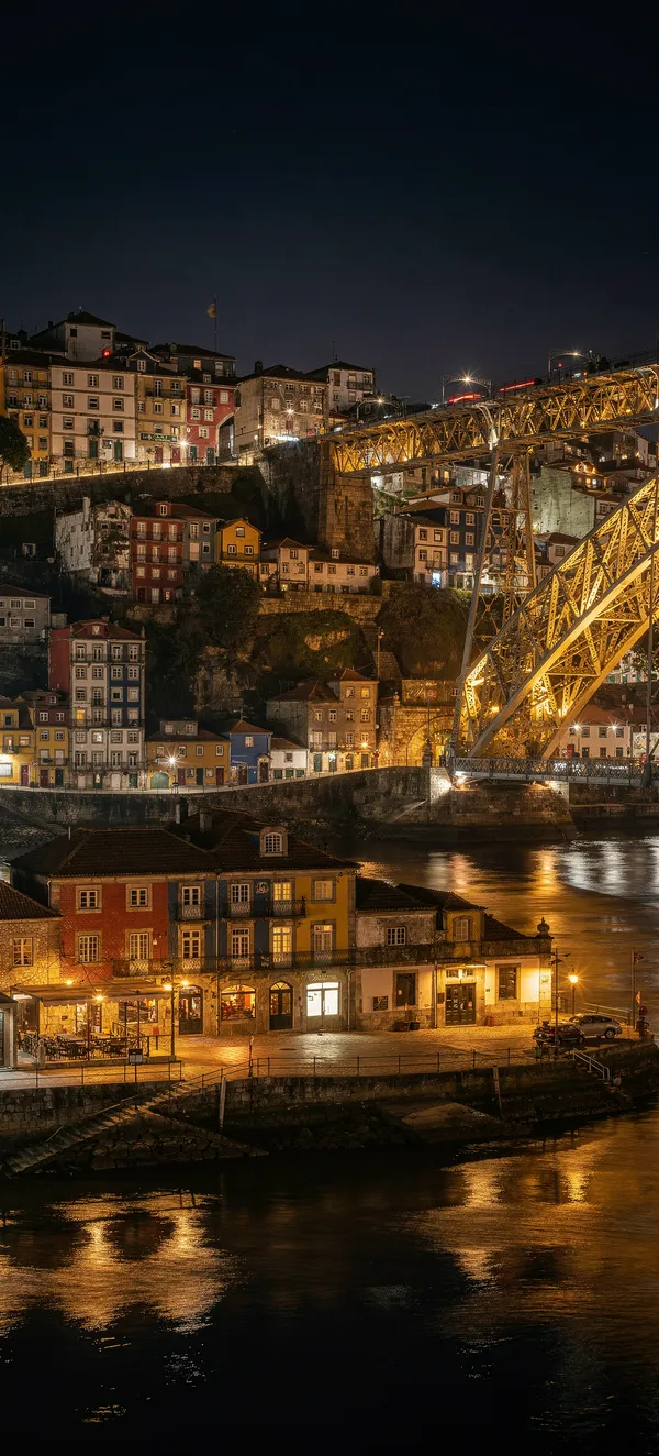 Oporto Ribeira Nightscape