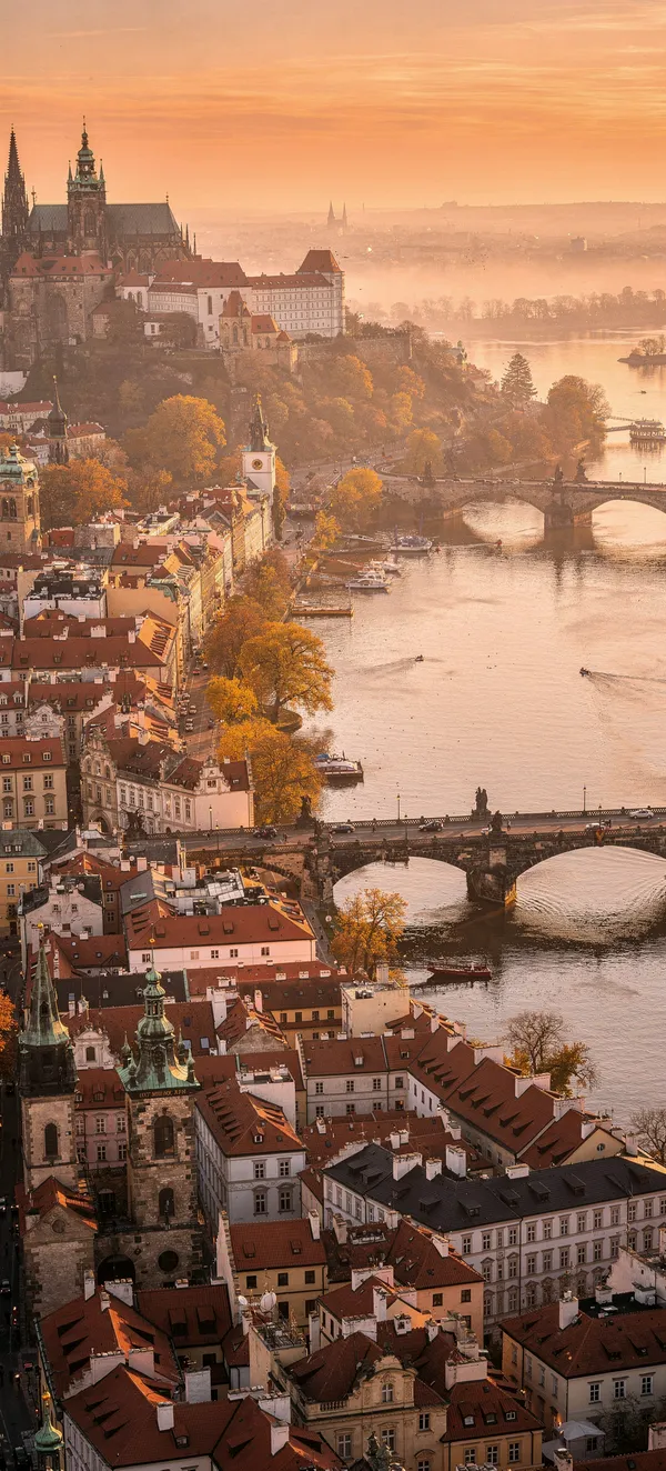 Prague Autumn Sunset