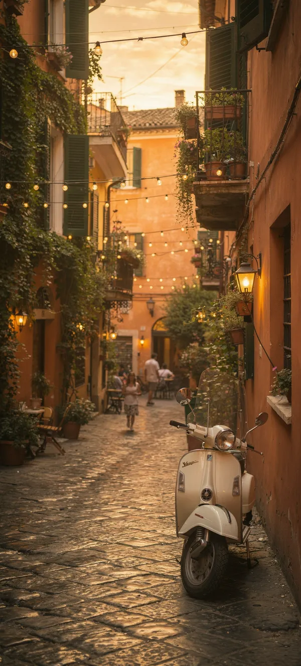 Rome Trastevere Street Evening