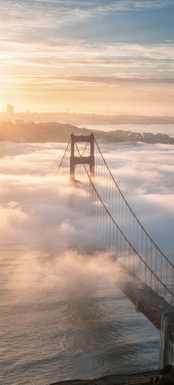 San Francisco Golden Gate Fog Sunrise