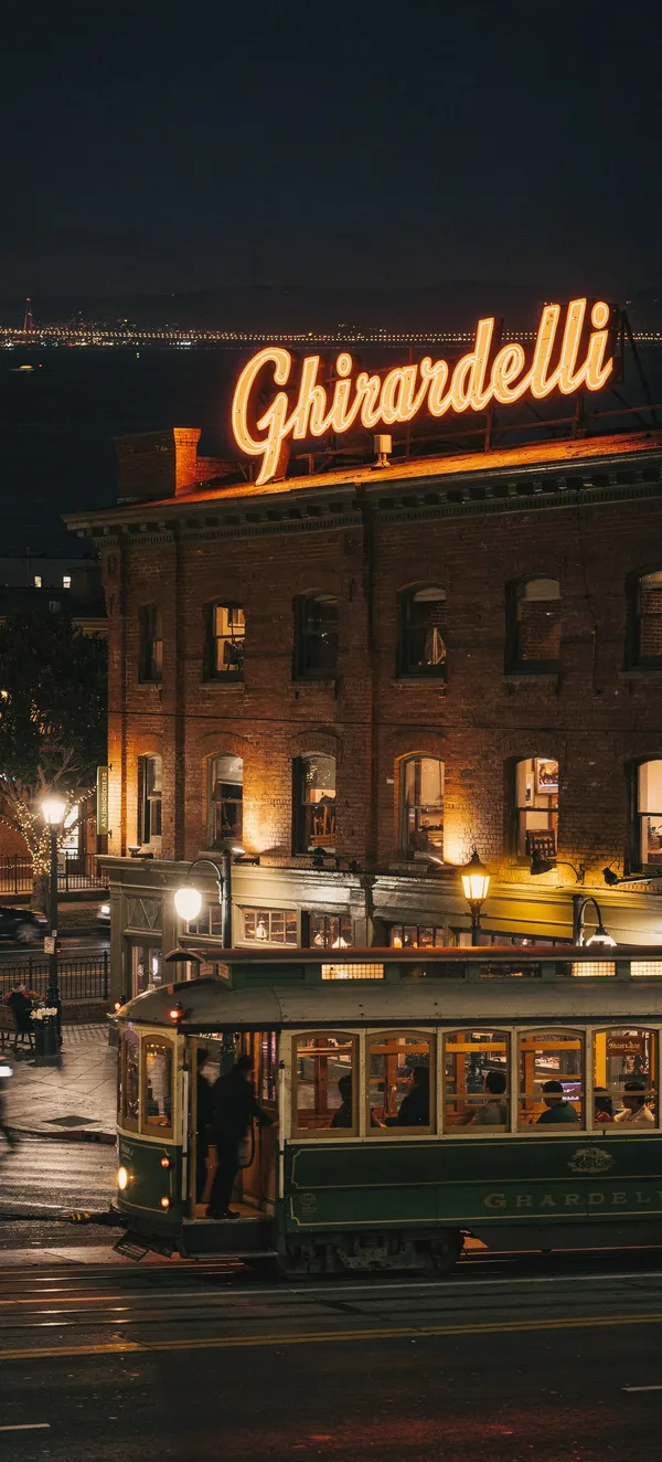 Ghirardelli Square Night Scene
