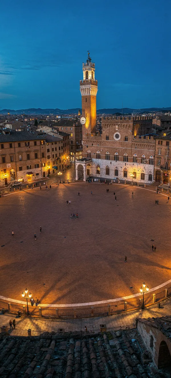 Siena Piazza del Campo Twilight