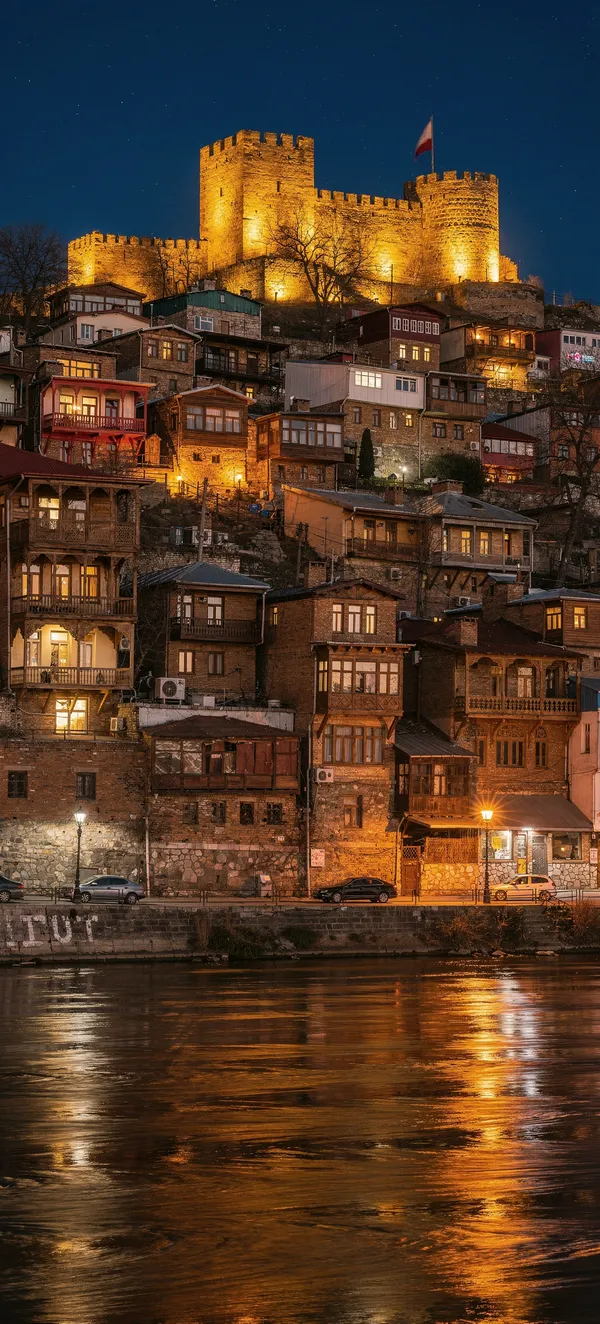 Tbilisi Night Cityscape