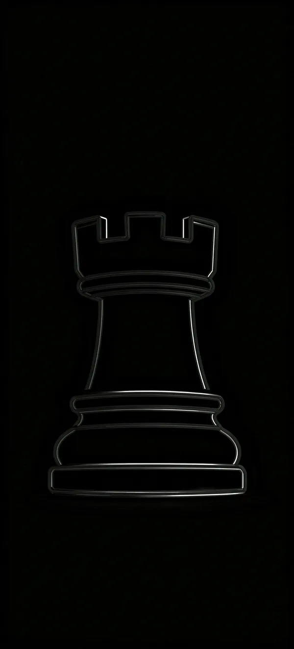 Stealth Rook Neon Chess Art