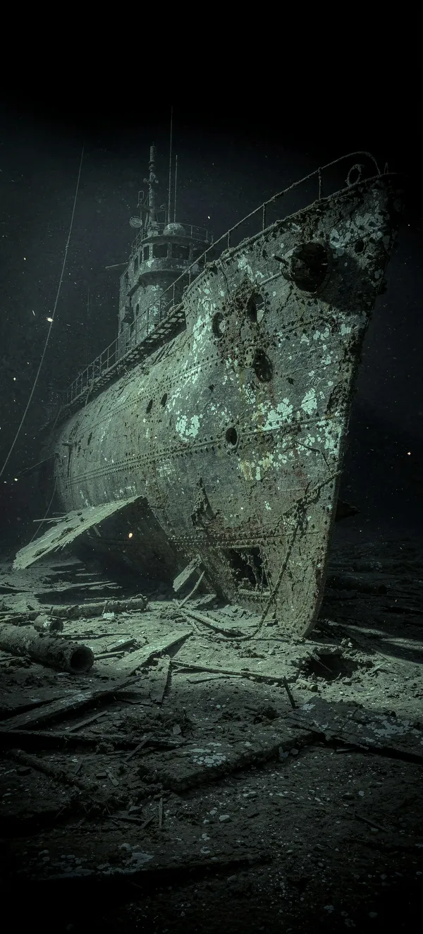 Ghostly Submarine Depths