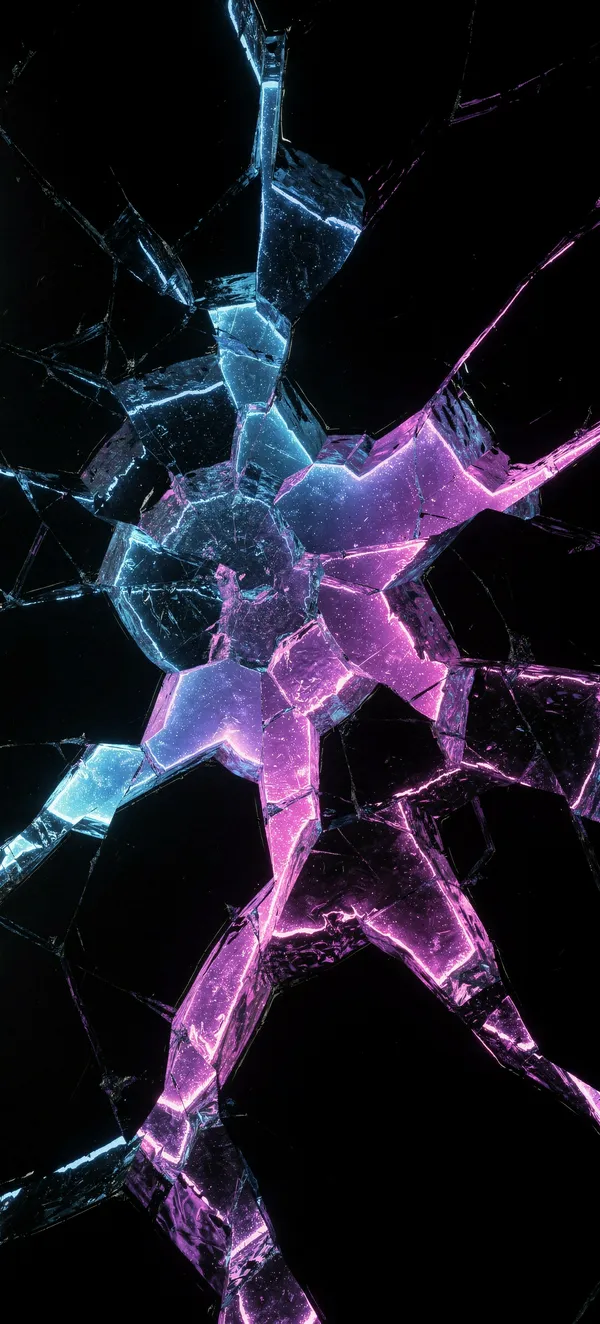 Neon Rift AMOLED Wallpaper