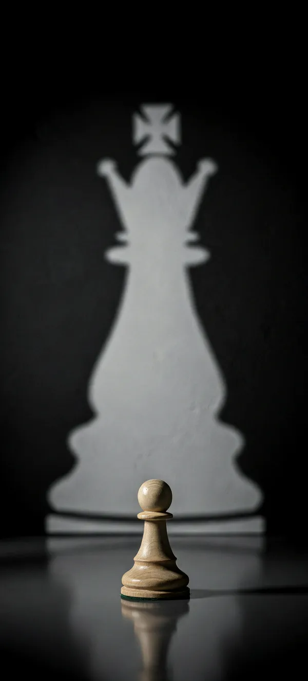 Chess Pawn Queen Shadow