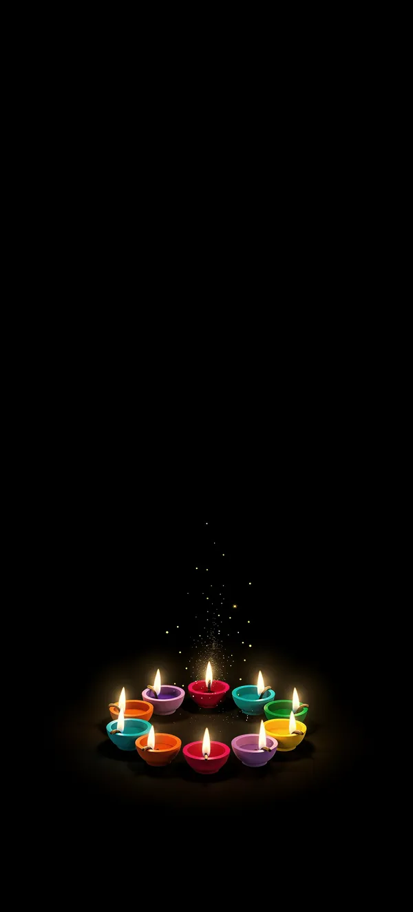 Navratri 2026 AMOLED: Ring of Diyas