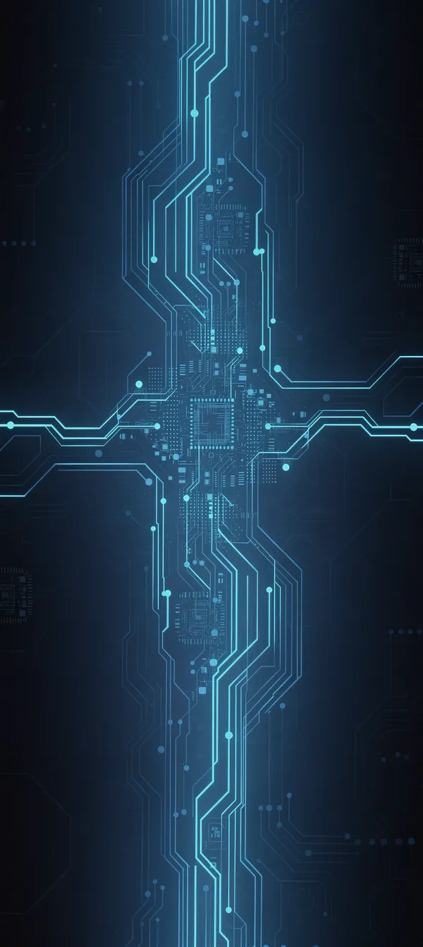 Circuit Void AMOLED Wallpaper