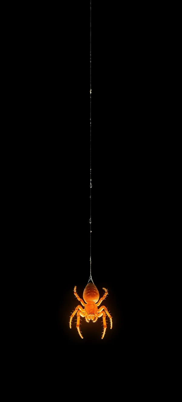 Glowing Orange Spider