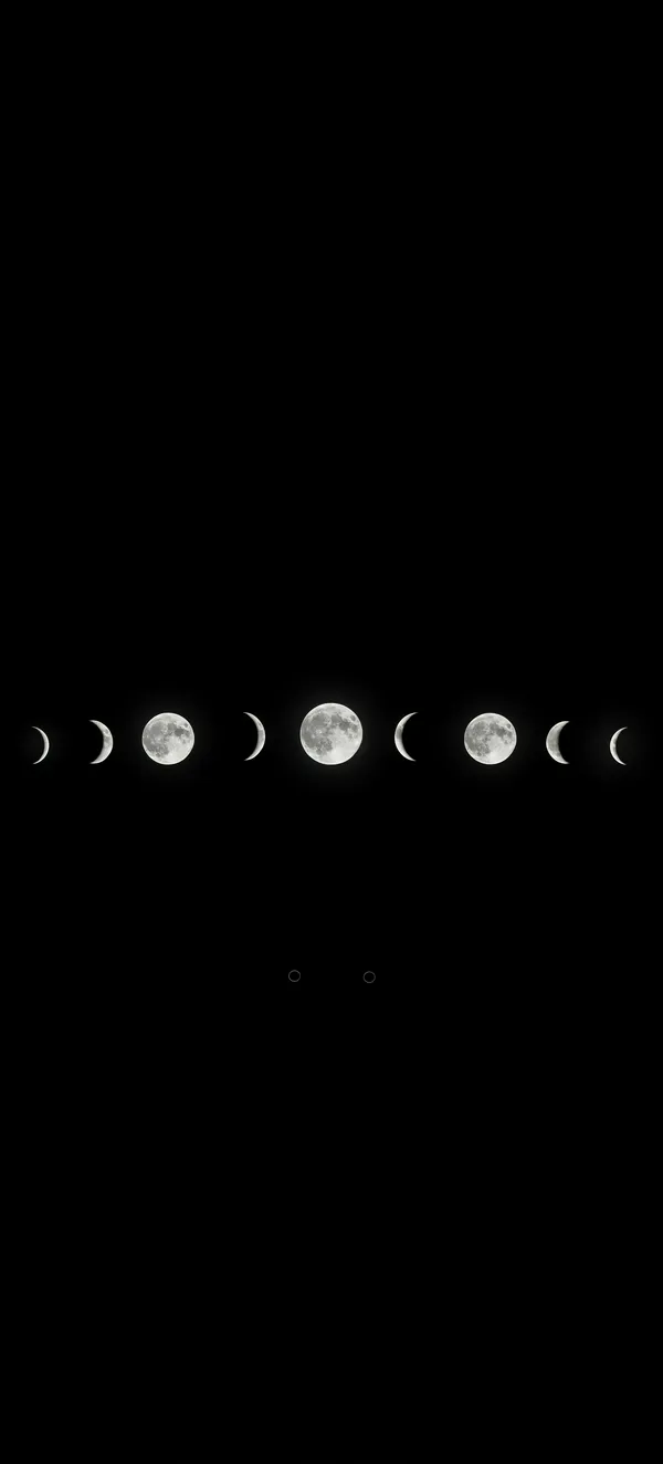 Lunar Phases Dark Wallpaper