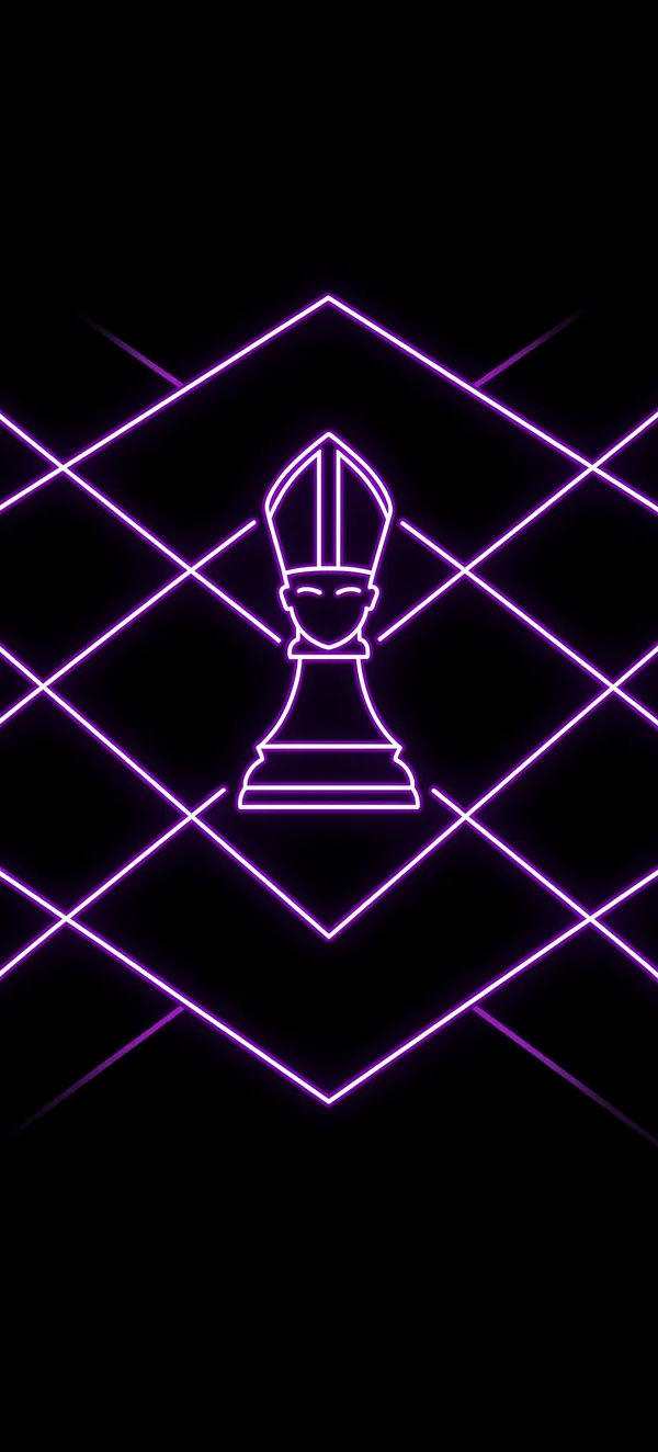 Neon Chess Bishop