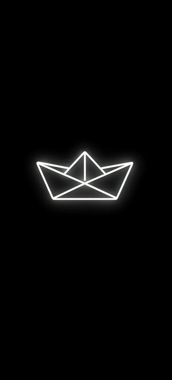 Neon Paper Boat Minimal
