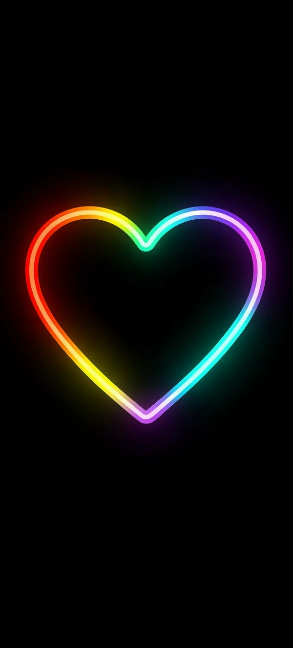 Neon Heart Pride Spectrum