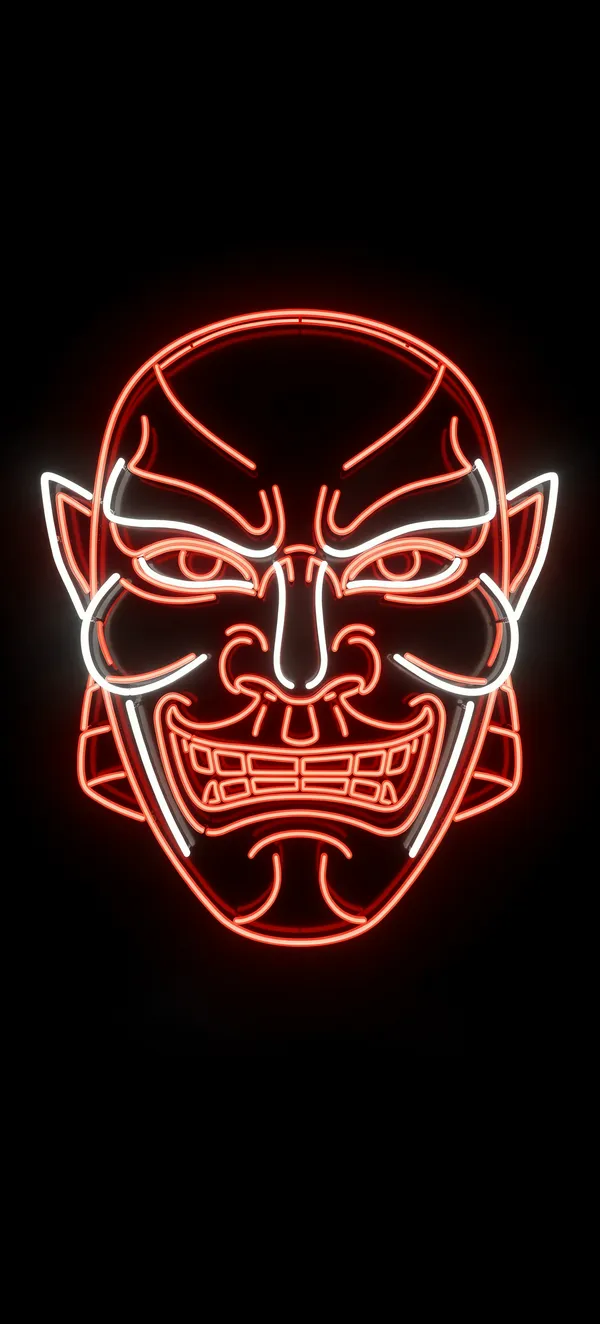 Neon Samurai Mask