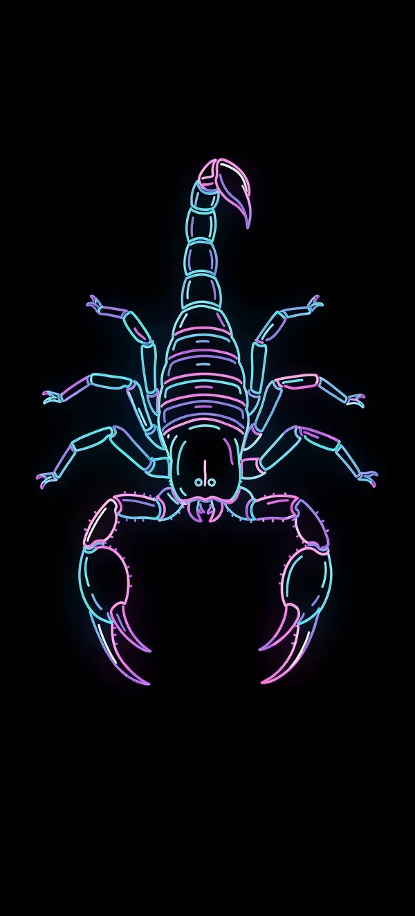 Neon Scorpion UV Glow