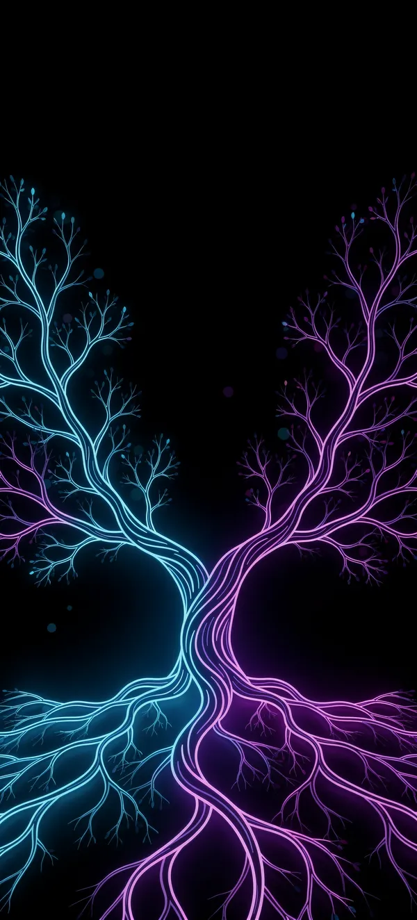 Neon Tree Roots AMOLED — Home screen