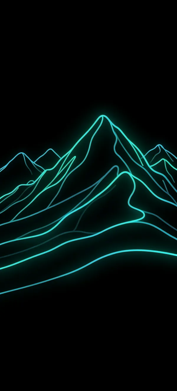 Neon Mountain Contours