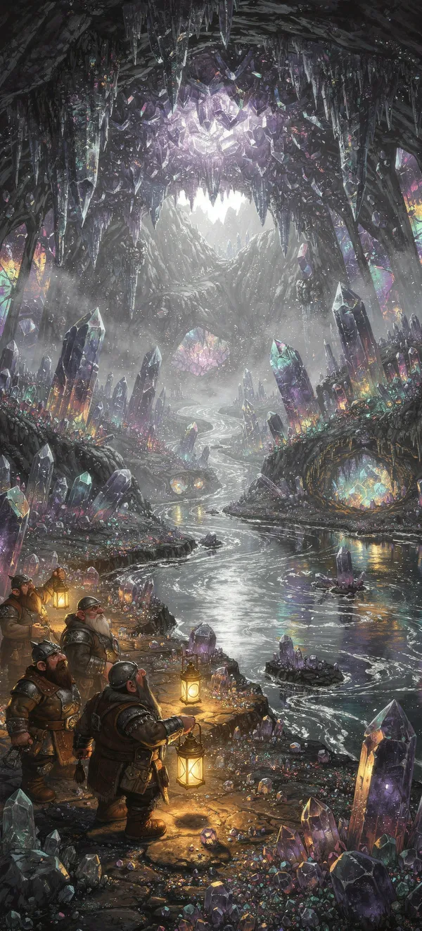 Crystal Cave Fantasy Wallpaper